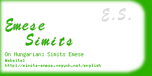 emese simits business card